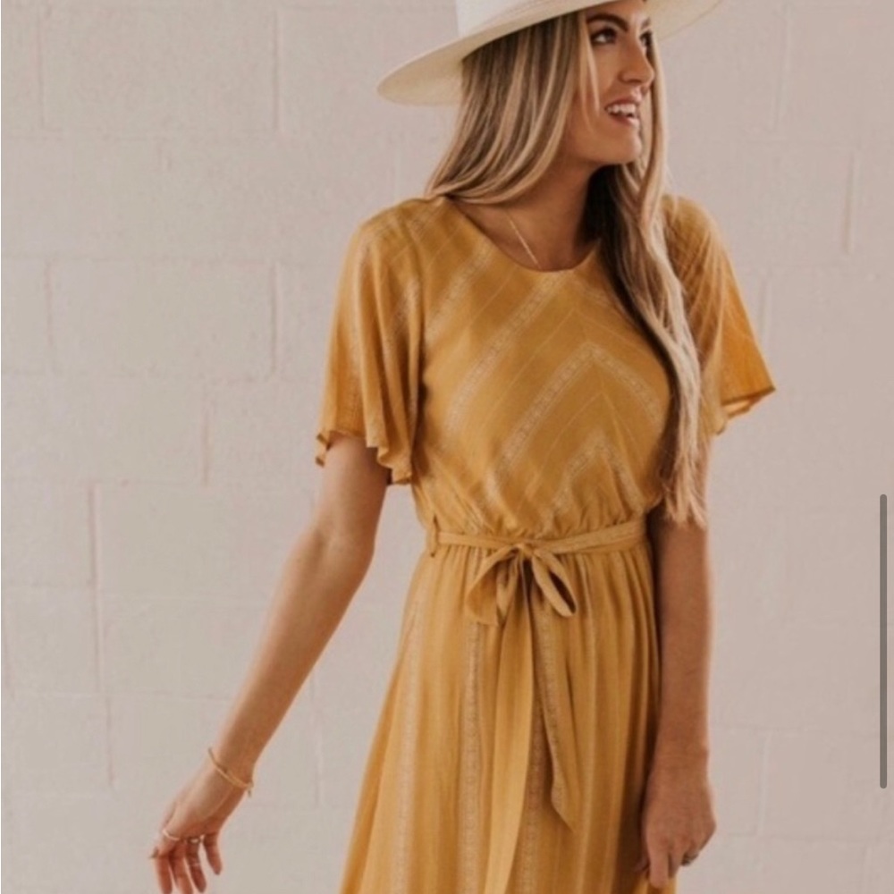 • Roolee Mustard Maxi Dress •